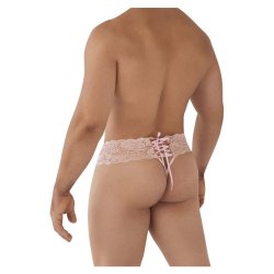 CANDYMAN Spitzen-Thong mit Schnürung Rosa