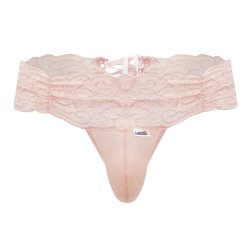 CANDYMAN Spitzen-Thong mit Schnürung Rosa