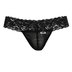 CANDYMAN Macog Spitzen-Thong Schwarz