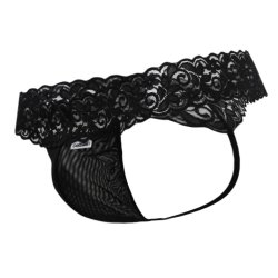 CANDYMAN Macog Spitzen-Thong Schwarz