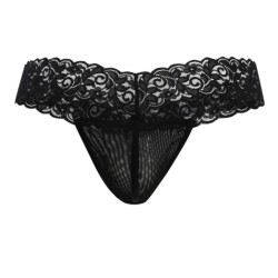 CANDYMAN Macog Spitzen-Thong Schwarz