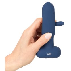 ANOS Flicking Tongue Butt Plug mit Fernbedienung Ø 3,5 cm x 11 cm Blau