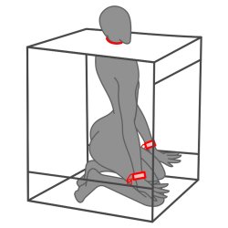 SECRET DOME "Bukkake" BDSM Kabine zum Aufbauen Rot/Schwarz