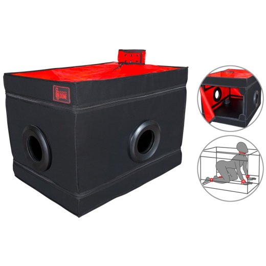 SECRET DOME "La Niche" BDSM Kabine zum Aufbauen Rot/Schwarz