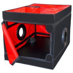 SECRET DOME "La Niche" BDSM Kabine zum Aufbauen Rot/Schwarz