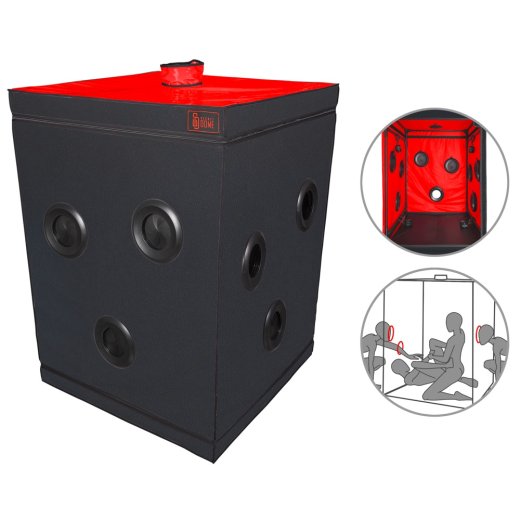 SECRET DOME "Scandale" BDSM Kabine zum Aufbauen Rot/Schwarz