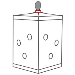 SECRET DOME "Scandale" BDSM Kabine zum Aufbauen Rot/Schwarz