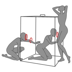 SECRET DOME "Scandale" BDSM Kabine zum Aufbauen Rot/Schwarz