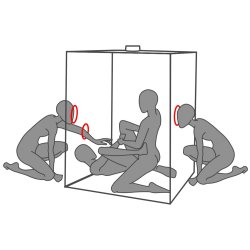 SECRET DOME "Scandale" BDSM Kabine zum Aufbauen Rot/Schwarz