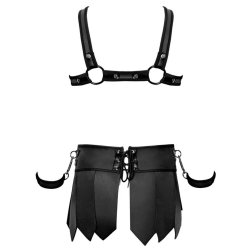 SVENJOYMENT Gladiator-Rock & Brustharness Schwarz