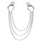 MASTER SERIES Affix Triple Chain Nipple Clamps