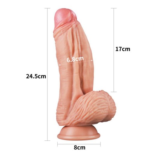 LOVETOY Nature Cock Dildo  Ø 6,7 cm x 25,4 cm aus Silikon Skin