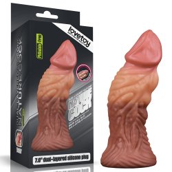 LOVETOY Nature Cock Dildo Ø: 5,5 cm x 17,7 cm aus Silikon Beige