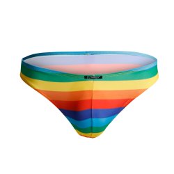 CUT4MEN Low Rise Bikini Brief Rainbow Multicolor