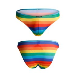 CUT4MEN Low Rise Bikini Brief Rainbow Multicolor