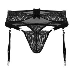 CANDYMAN Heria G-String & Garter Belt Schwarz