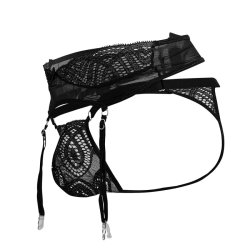 CANDYMAN Heria G-String & Garter Belt Schwarz