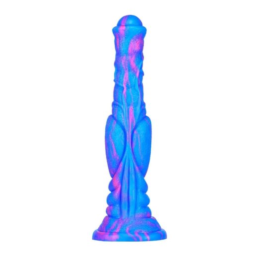 F*CK MY COLOR Dog Long Dildo 26 x 6 cm Blau/Pink