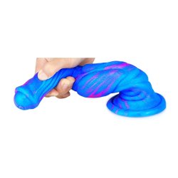 F*CK MY COLOR Dog Long Dildo 26 x 6 cm Blau/Pink