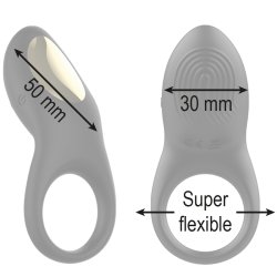 IBIZA Full Contact Ring mit Vibration & Fernbedienung Schwarz