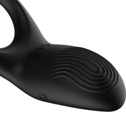IBIZA Full Contact Ring mit Vibration & Fernbedienung Schwarz