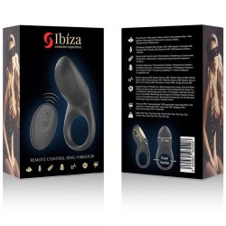 IBIZA Full Contact Ring mit Vibration & Fernbedienung Schwarz