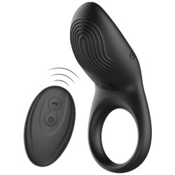 IBIZA Full Contact Ring mit Vibration & Fernbedienung Schwarz