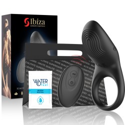 IBIZA Full Contact Ring mit Vibration & Fernbedienung Schwarz