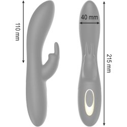 IBIZA Rotating Rabbit Vibrator mit rotierenden Perlen Schwarz