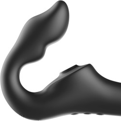 IBIZA Strapless Strap-On mit 3 Motoren & Fernbedienung Schwarz