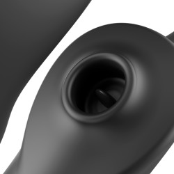 IBIZA Strapless Strap-On mit 3 Motoren & Fernbedienung Schwarz