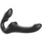 IBIZA Strapless Strap-On mit 3 Motoren & Fernbedienung Schwarz