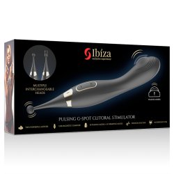 IBIZA Pulsing G-Spot & Clitoral Vibrator Schwarz