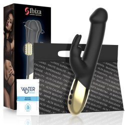 IBIZA Rotating Rabbit Vibrator mit Rotation & Vibration Schwarz