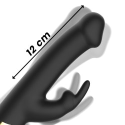 IBIZA Rotating Rabbit Vibrator mit Rotation & Vibration Schwarz