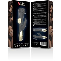 IBIZA Rotating Rabbit Vibrator mit Rotation & Vibration Schwarz