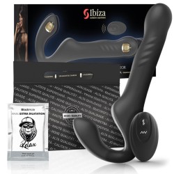 IBIZA Strapless Strap-On Up & Down mit Fernbedienung Schwarz