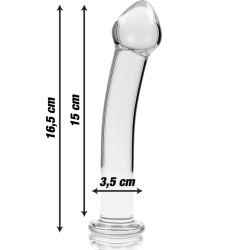 NEBULA BY IBIZA Modell 11 Glasdildo 16.5 cm Ø 3 cm Klar