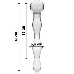 NEBULA BY IBIZA Modell 13 Glasdildo 18 cm Ø 3,5 cm Klar