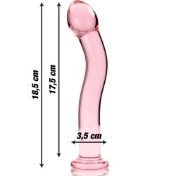 NEBULA BY IBIZA Modell 18 Glasdildo 18 cm Ø 3.5 cm Rosa