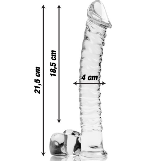 NEBULA BY IBIZA Modell 23 Glasdildo 21.5 cm Ø 4 cm Klar