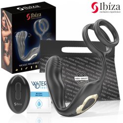 IBIZA Wiggle Prostata-Massager mit Cockring & Fernbedienung Schwarz