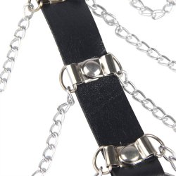 SUBBLIME Brust-Harness aus Leder mit Kettendetails...