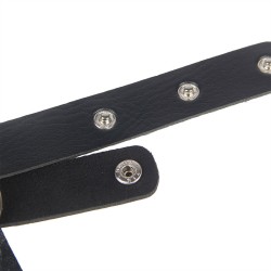 SUBBLIME Brust-Harness aus Leder mit Kettendetails Schwarz/ Silber OS