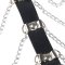 SUBBLIME Brust-Harness aus Leder mit Kettendetails Schwarz/ Silber OS