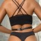 SUBBLIME Brust-Harness aus Leder mit Kettendetails Schwarz/ Silber OS