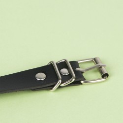 SUBBLIME Leder-Kettengürtel Schwarz/ Silber OS