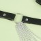SUBBLIME Leder-Kettengürtel Schwarz/ Silber OS