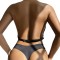 SUBBLIME Brust-Harness aus Leder mit Kettendetails Schwarz/ Silber OS