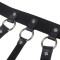 SUBBLIME Brust-Harness aus Leder mit Kettendetails Schwarz/ Silber OS